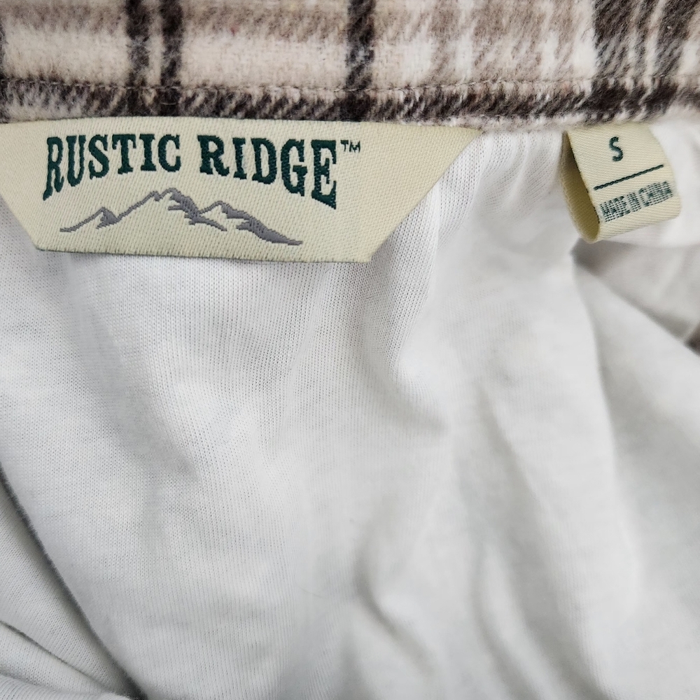 Rustic Ridge Button Down Shacket Plaid Size Small… - image 2